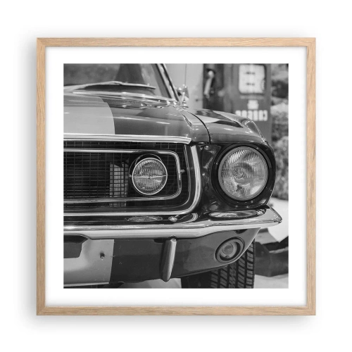 Poster in light oak frame - Rough Ride - 50x50 cm