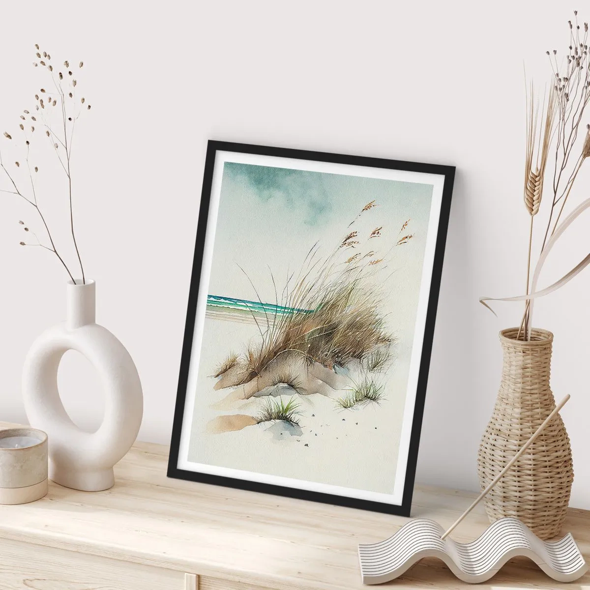 Poster in black frame - Wrapped by Sand - 70x100 cm