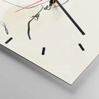 Clock face with lines