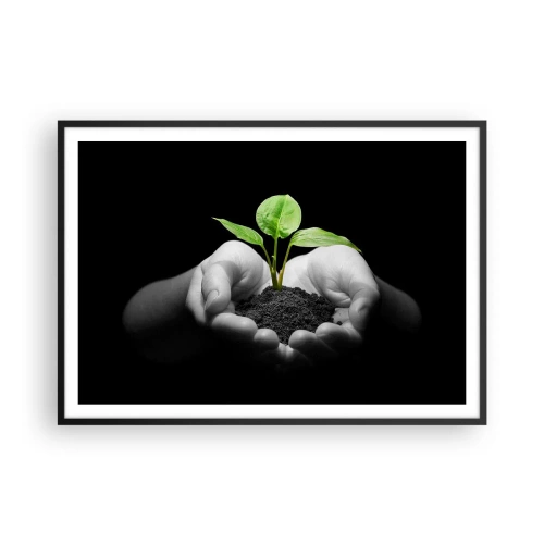 Poster in black frame - I Love Nature, I Protect It - 100x70 cm