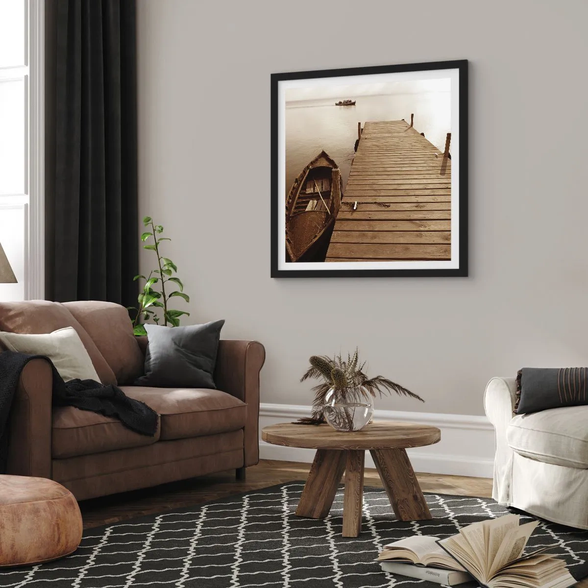 Poster in black frame - Great Calm - 40x40 cm