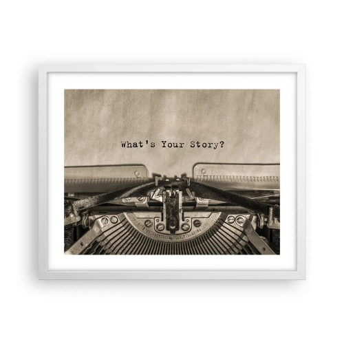 Poster in white frmae - Tell Me  - 50x40 cm