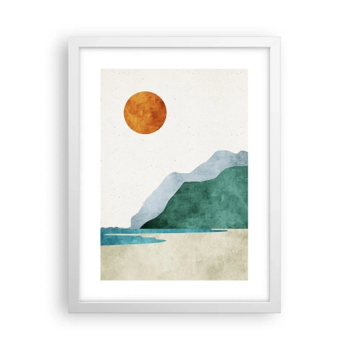 Poster in white frmae - Proper Landscape - 30x40 cm