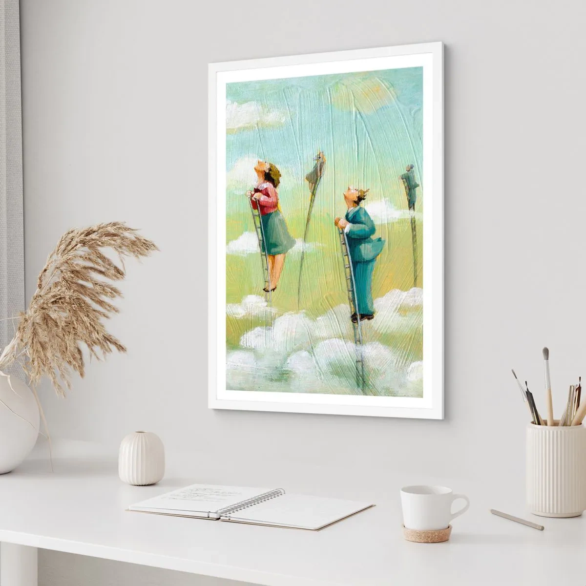 Poster in white frmae - Following the Dream - 50x70 cm