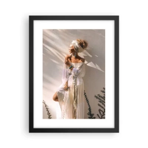 Poster in black frame - Sun and Girl - 30x40 cm