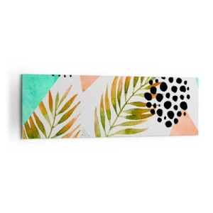 Canvas picture - Decorated with a Palm Leaf - 160x50 cm