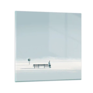 Glass picture - Yes, I Am Waiting - 30x30 cm