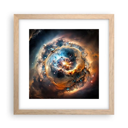 Poster in light oak frame - Beginning - 30x30 cm
