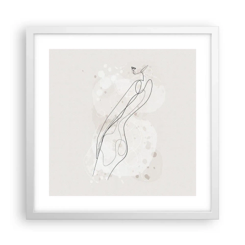 Poster in white frmae - One Look Will Not Be Enough - 40x40 cm