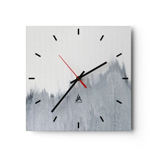 Wall clock - Clock on glass - Mysterious Writing - 30x30 cm