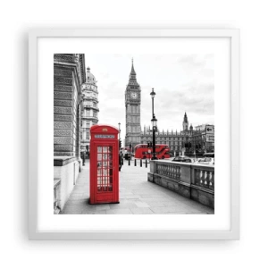 Poster in white frmae - Undoubtedly London - 40x40 cm