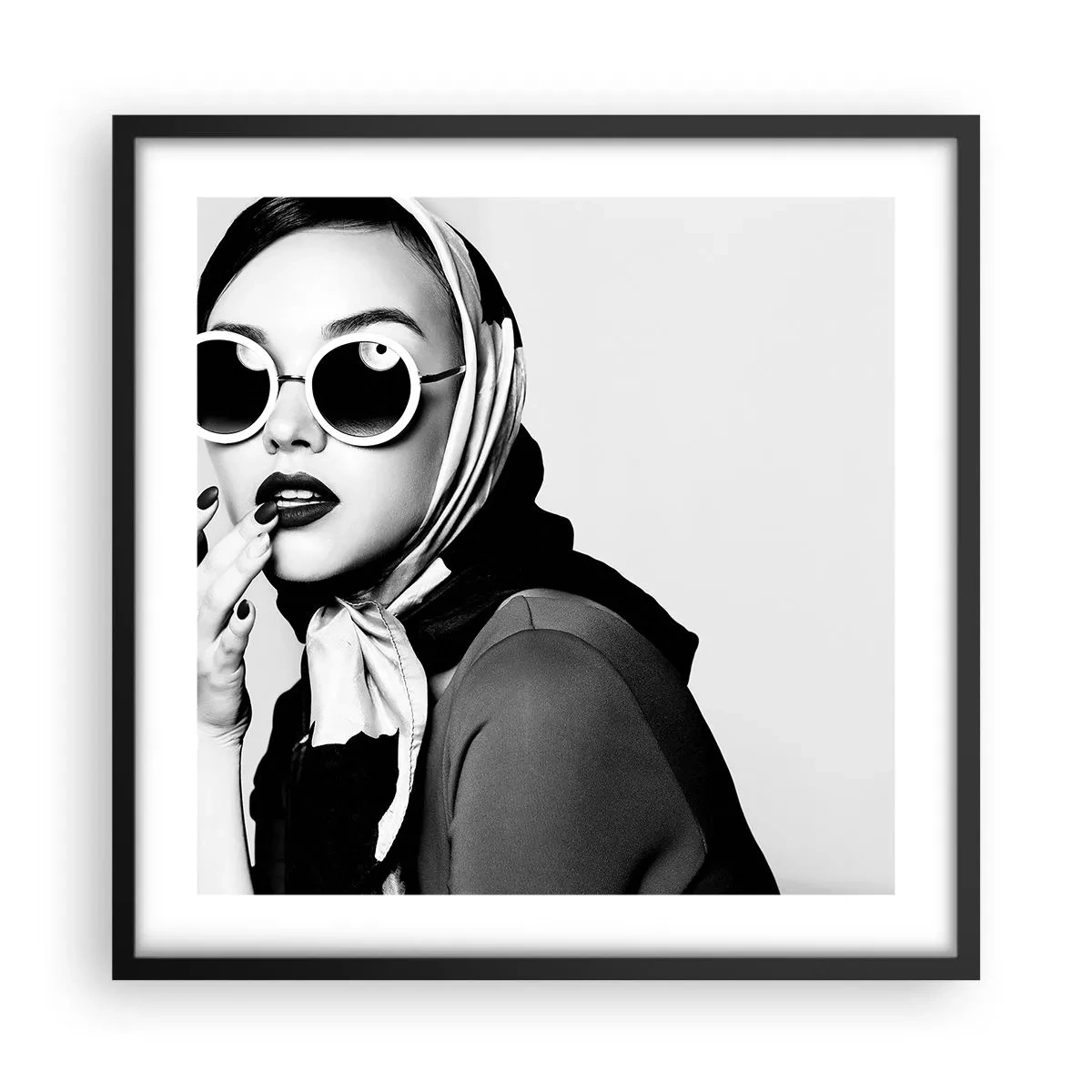 Poster in black frame - Greetings from the 60-ies - 50x50 cm