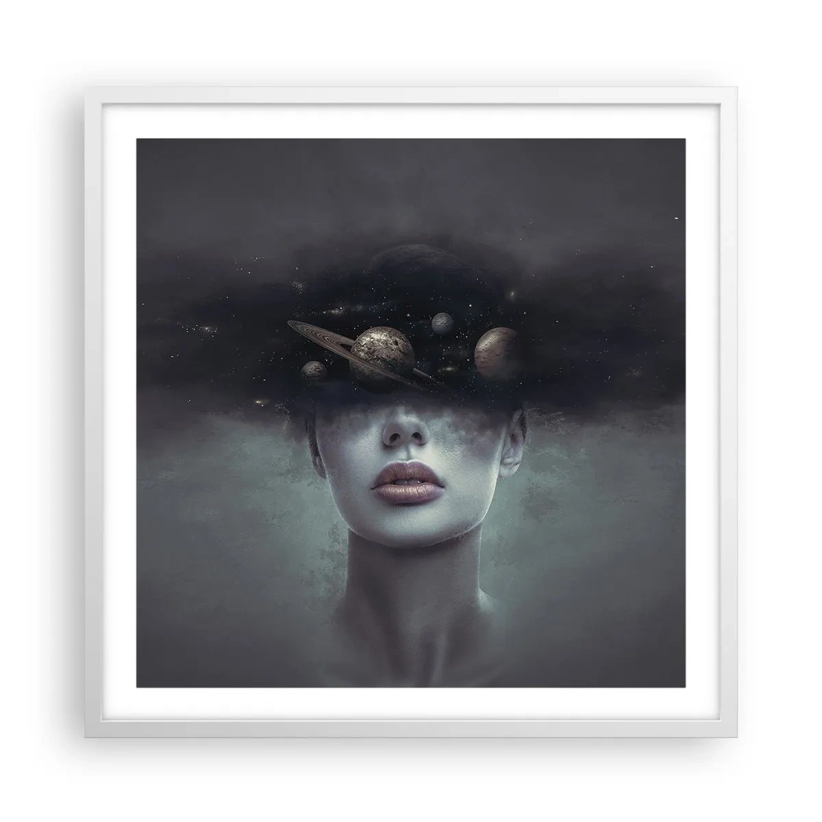 Poster in white frmae - And Planets are Revolving… - 60x60 cm