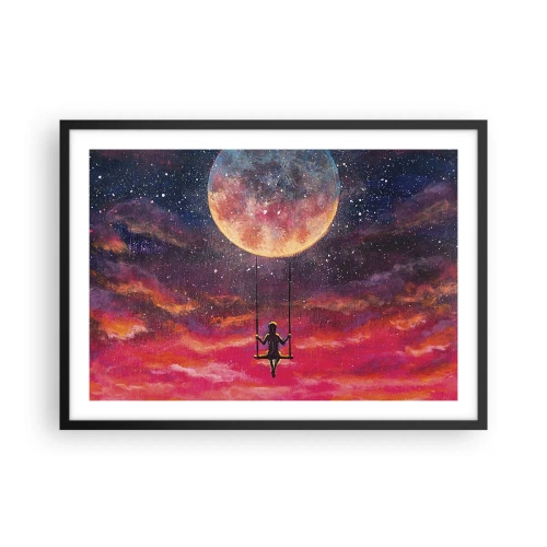 Poster in black frame - Swinging in the Clouds - 70x50 cm