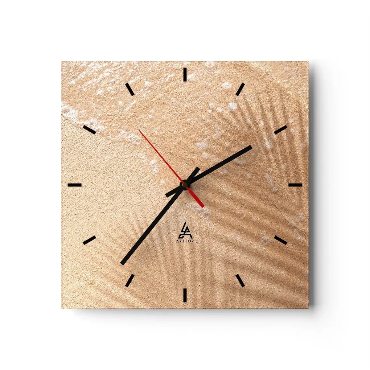 Wall clock - Clock on glass - Shadow of a Hot Summer - 30x30 cm