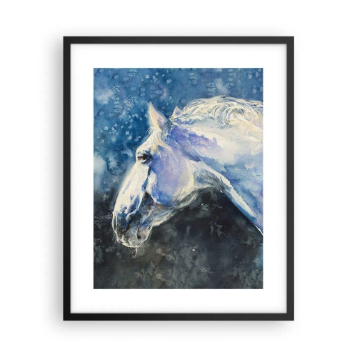 Poster in black frame - Portrait in Blue Light - 40x50 cm