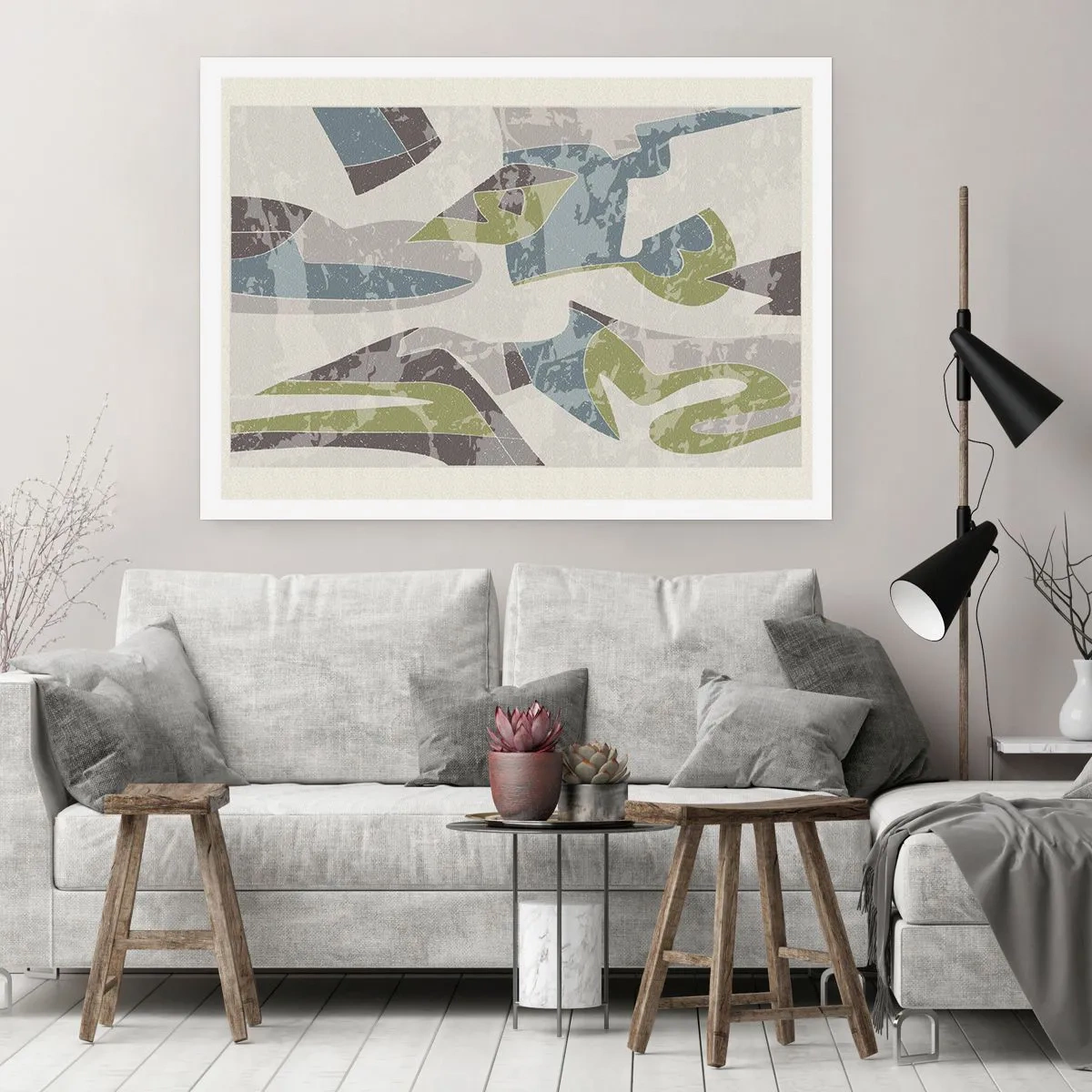 Poster - Composition with Window Pane - 40x30 cm