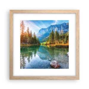 Poster in light oak frame - Mellow Autumn - 30x30 cm