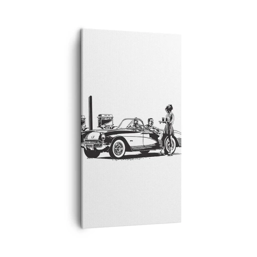 Canvas picture - Careless America in the 60-ies - 45x80 cm