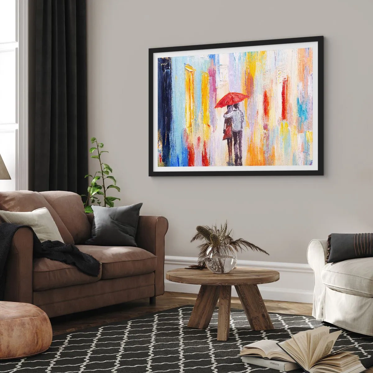 Poster in black frame - Let It rain - 91x61 cm