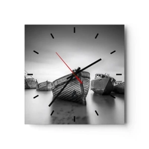 Wall clock - Clock on glass - Now Only a Memory - 40x40 cm