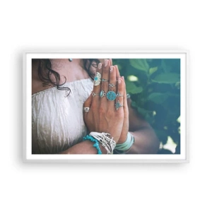 Poster in white frmae - Welcome to the Centre of Wellbeing - 91x61 cm