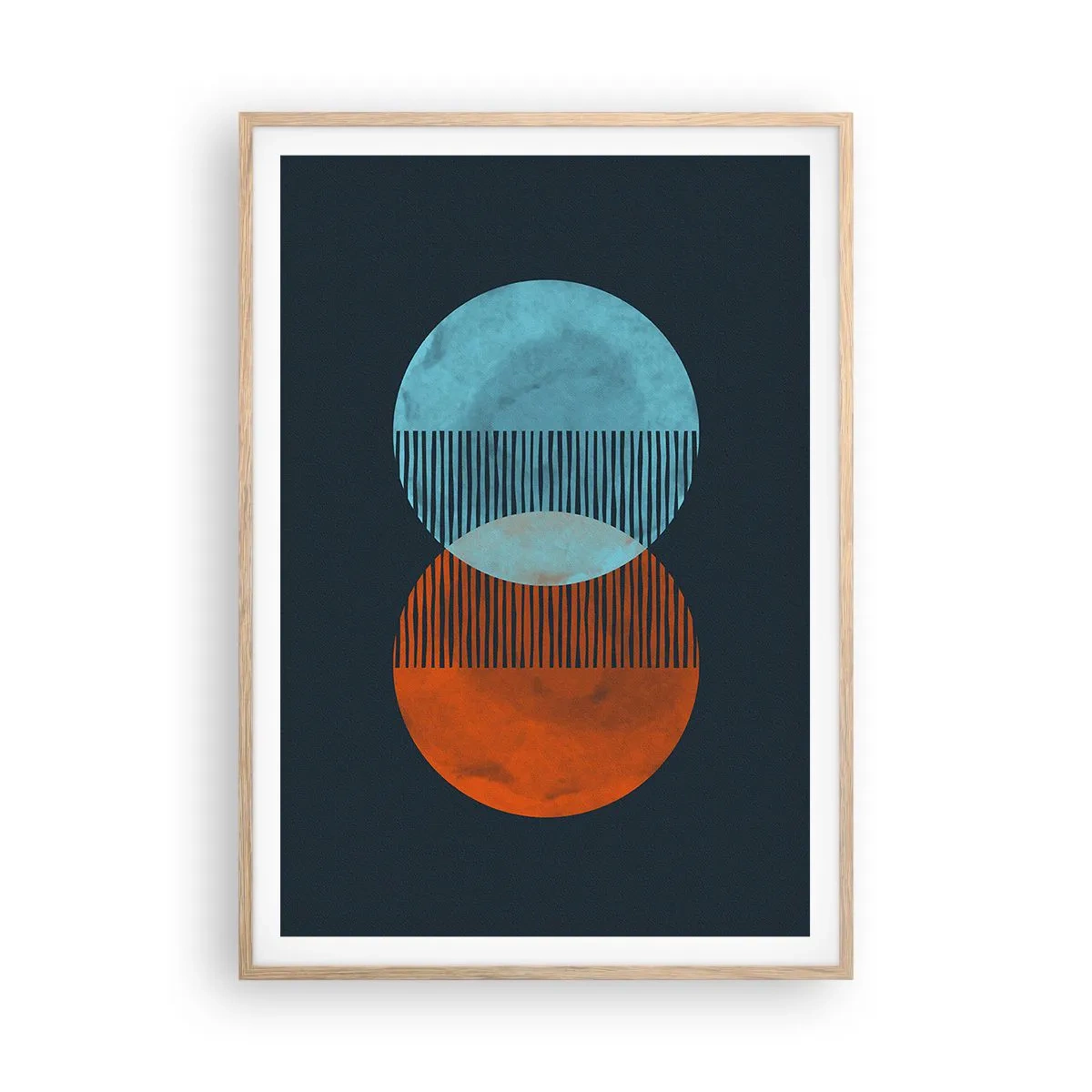 Poster in light oak frame - Astronomical Fantasy - 70x100 cm