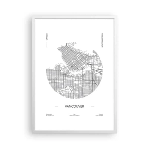 Poster in white frmae - Anatomy of Vancouver - 50x70 cm
