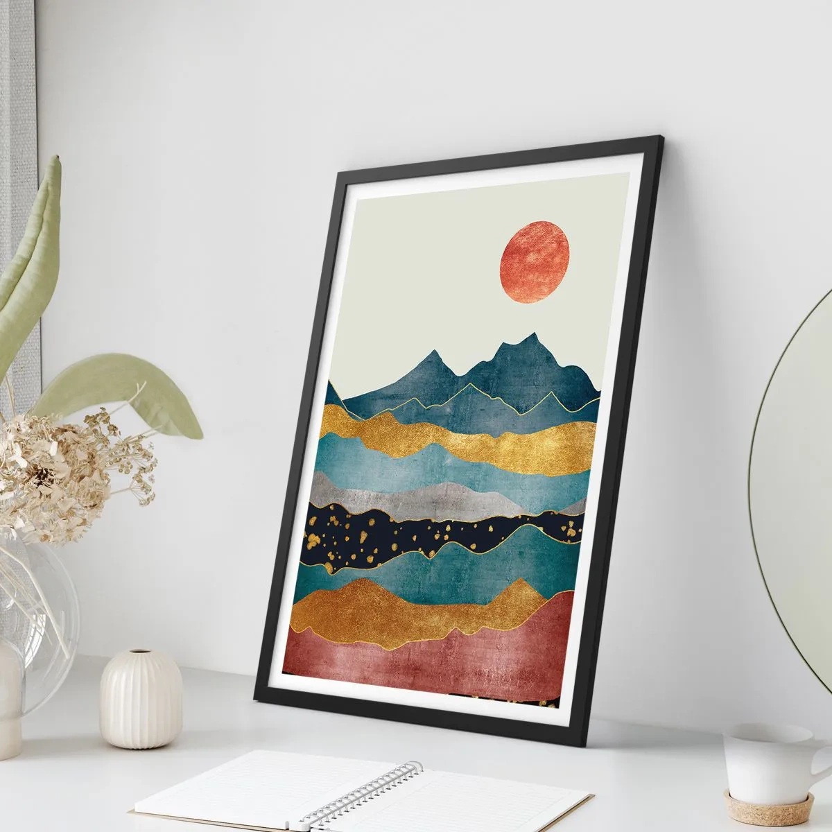 Poster in black frame - Cross Section of the World - 40x50 cm