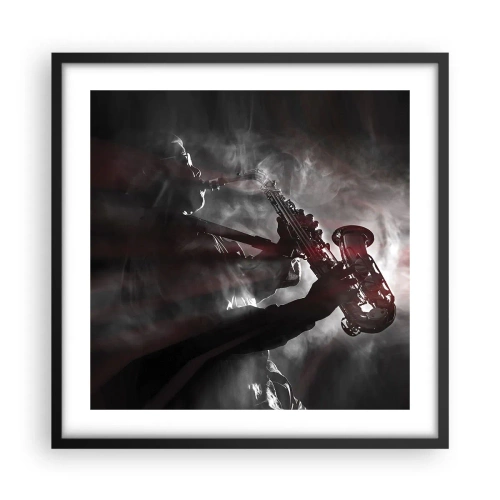 Poster in black frame - Lost in the Fog of Jazz - 50x50 cm