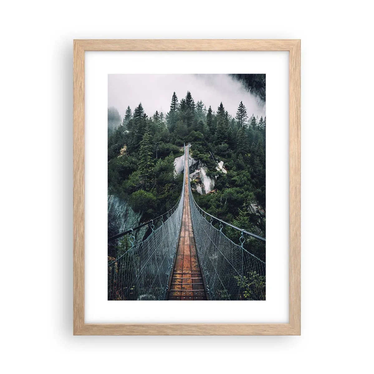 Poster in light oak frame - Only for Eagles - 30x40 cm