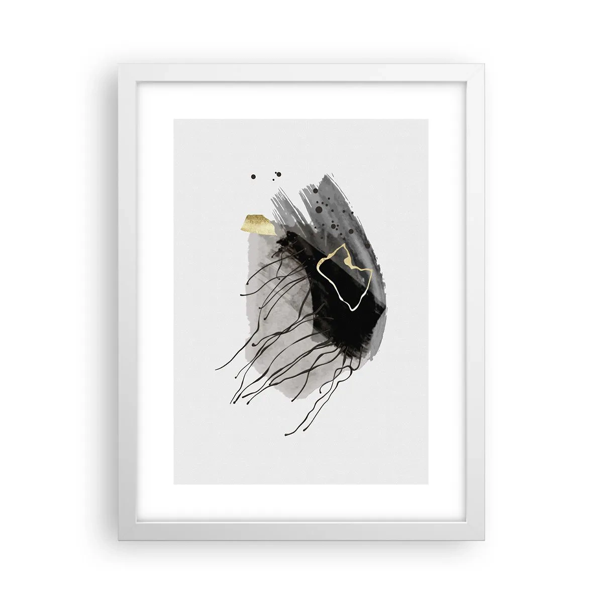 Poster in white frmae - In Black and Gold - 30x40 cm