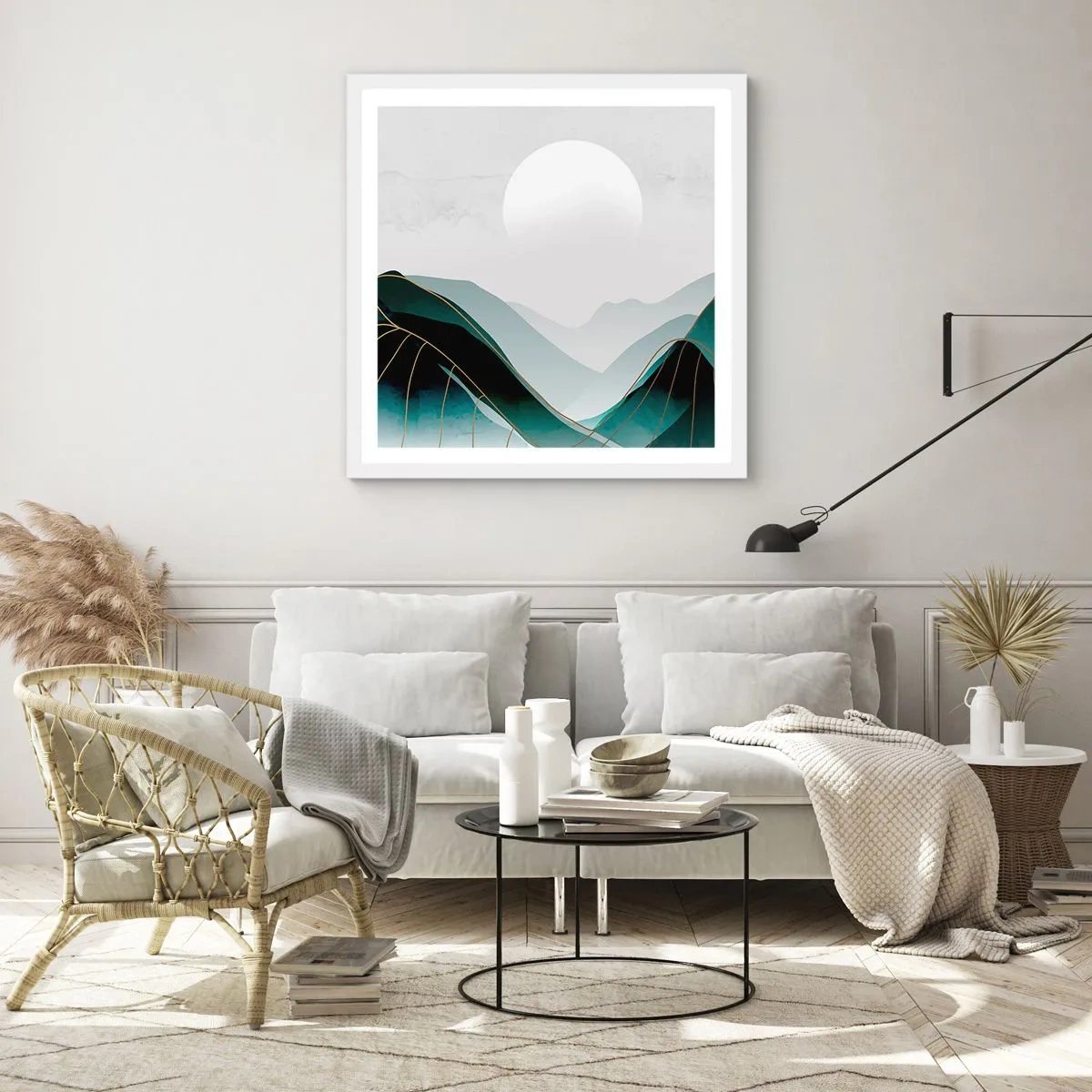 Poster in white frmae - In Full Majesty - 40x40 cm