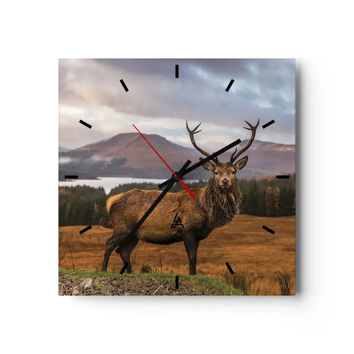 Wall clock - Clock on glass - Majesty of Nature - 40x40 cm