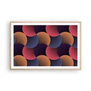Poster in light oak frame - In a Circular Rhythm - 91x61 cm