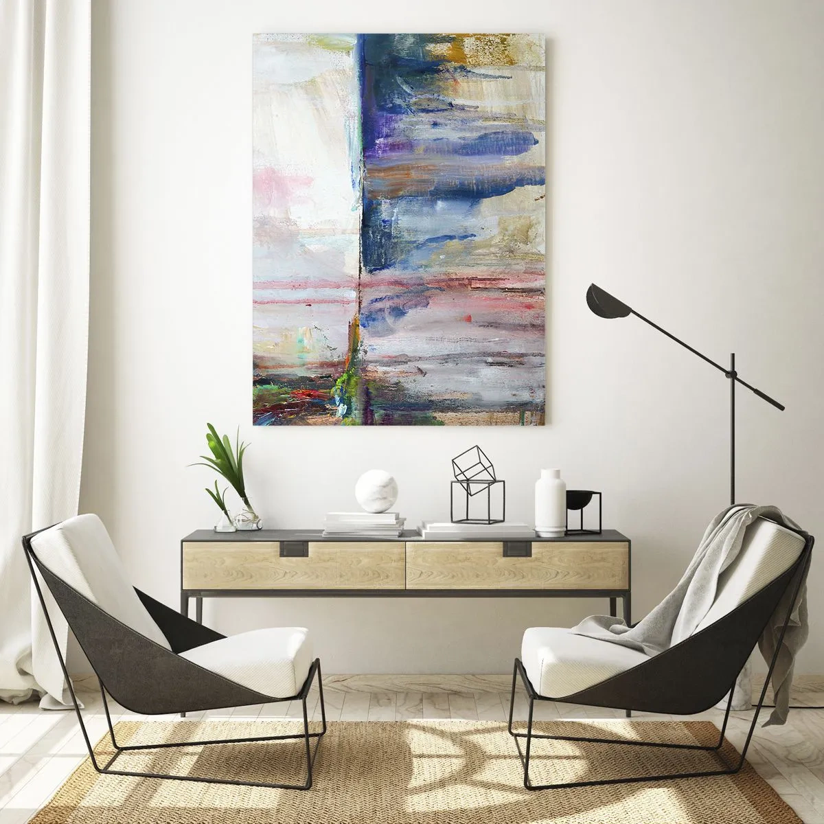 Glass picture - Colourful Impressions an Associations - 70x100 cm
