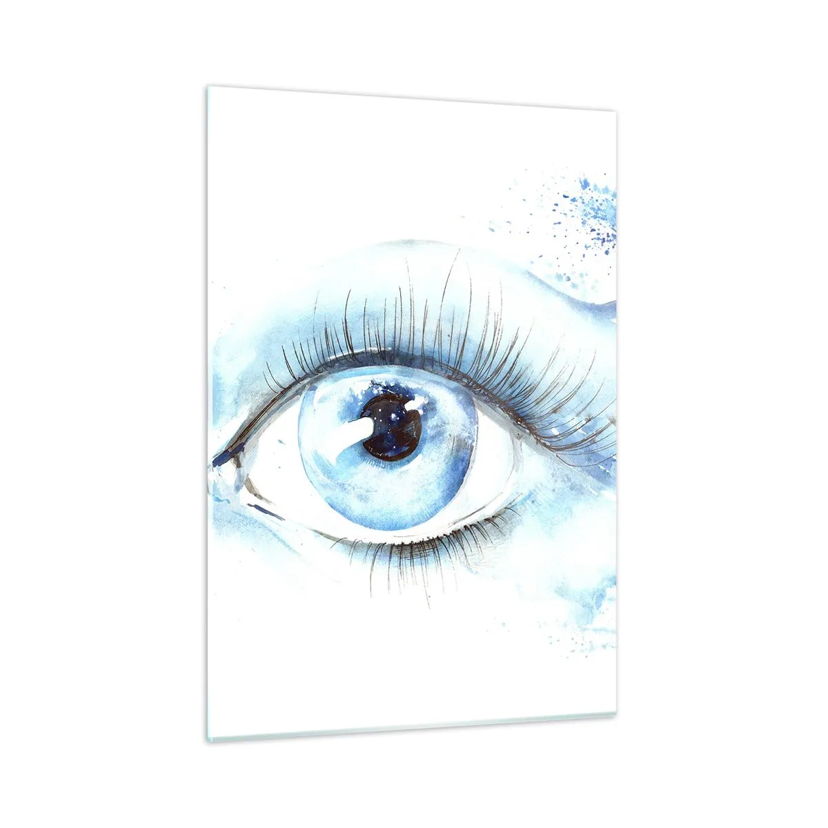 Glass picture - Immerse in those Blue Eyes - 50x70 cm