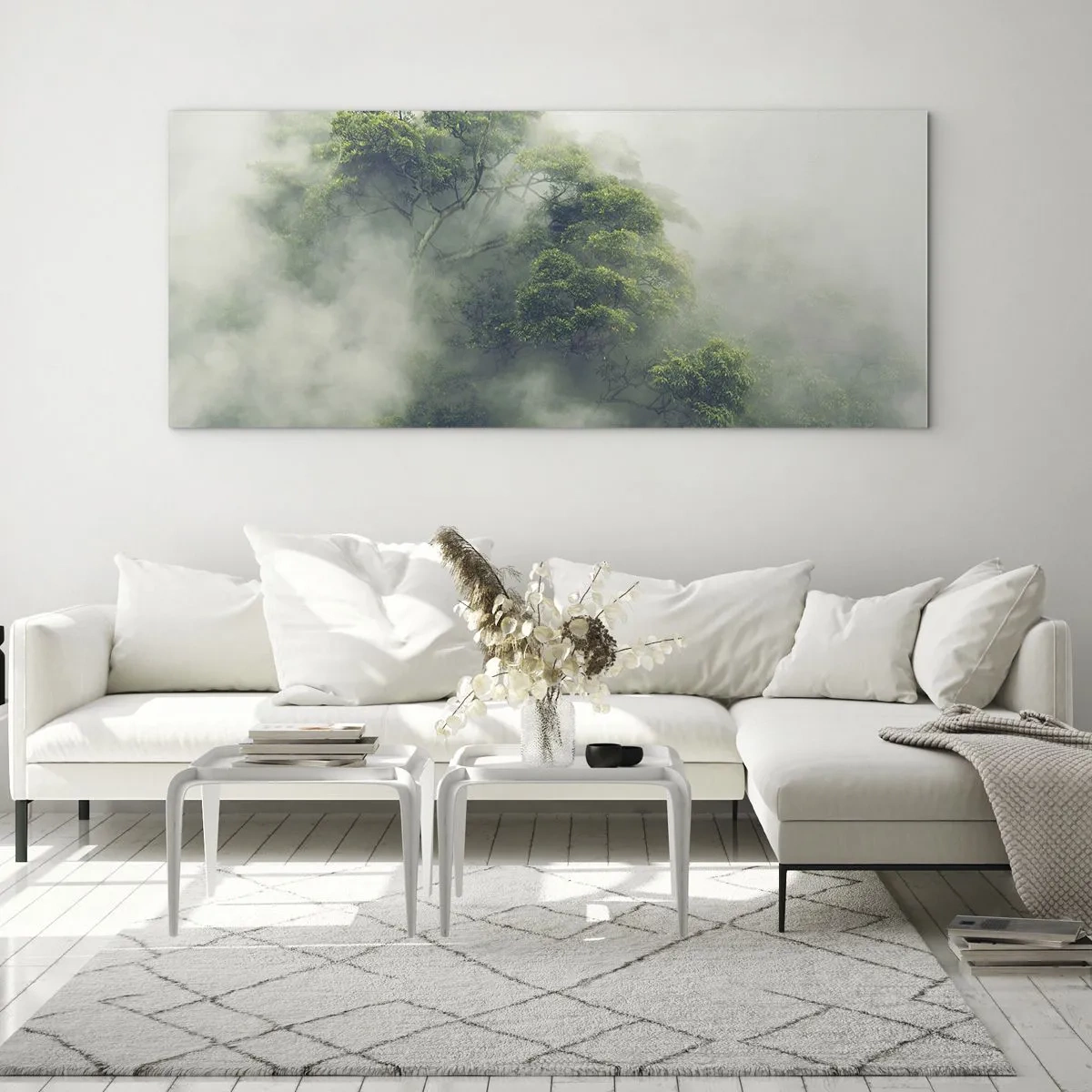 Glass picture - Wrapped In Fog - 100x40 cm