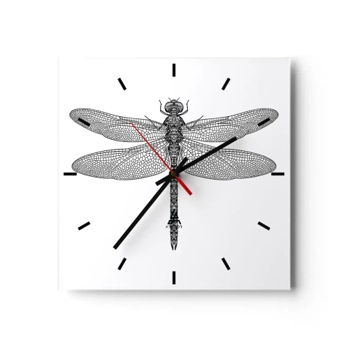 Wall clock - Clock on glass - Precision of Nature - 40x40 cm