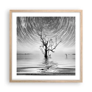 Poster in light oak frame - Symphony of Nature - 50x50 cm