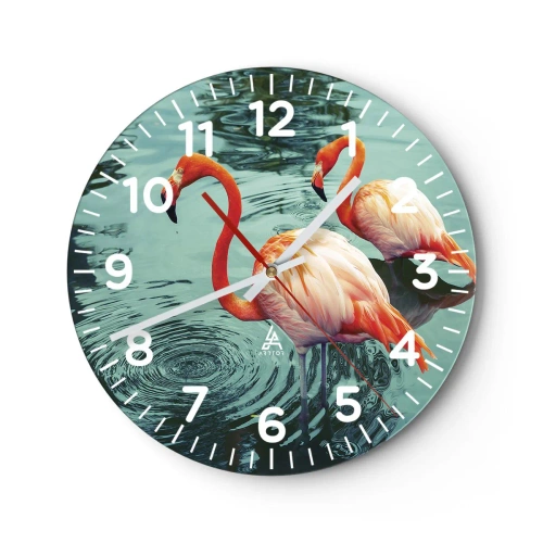 Wall clock - Clock on glass - We Are En Vogue Now - 40x40 cm