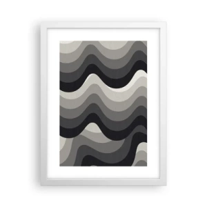 Poster in white frmae - Wave after Wave - 30x40 cm