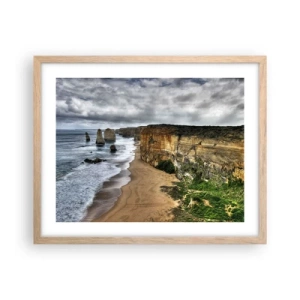 Poster in light oak frame - Raw Beauty - 50x40 cm