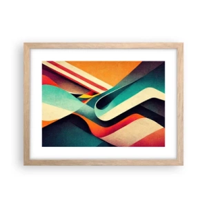 Poster in light oak frame - Intense Composition - 40x30 cm