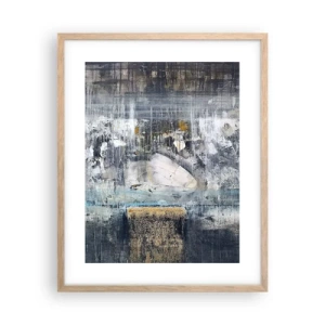 Poster in light oak frame - Icy Path - 40x50 cm