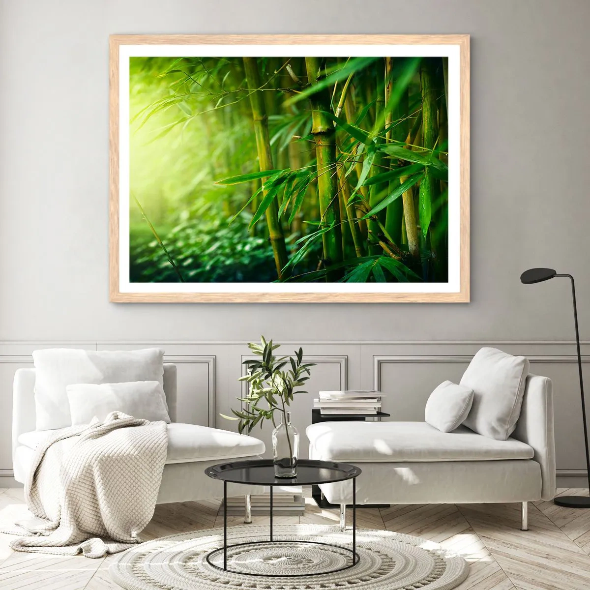Poster in light oak frame - Getting to Know the Green - 70x50 cm