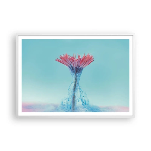 Poster in white frmae - In a Lively Embrace - 100x70 cm