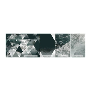 Photo Wallpaper Sample Self-Adhesive Deluxe Sticker - Crystal Perspective - Abstraction, Sea waves, Piece - 100x30 cm