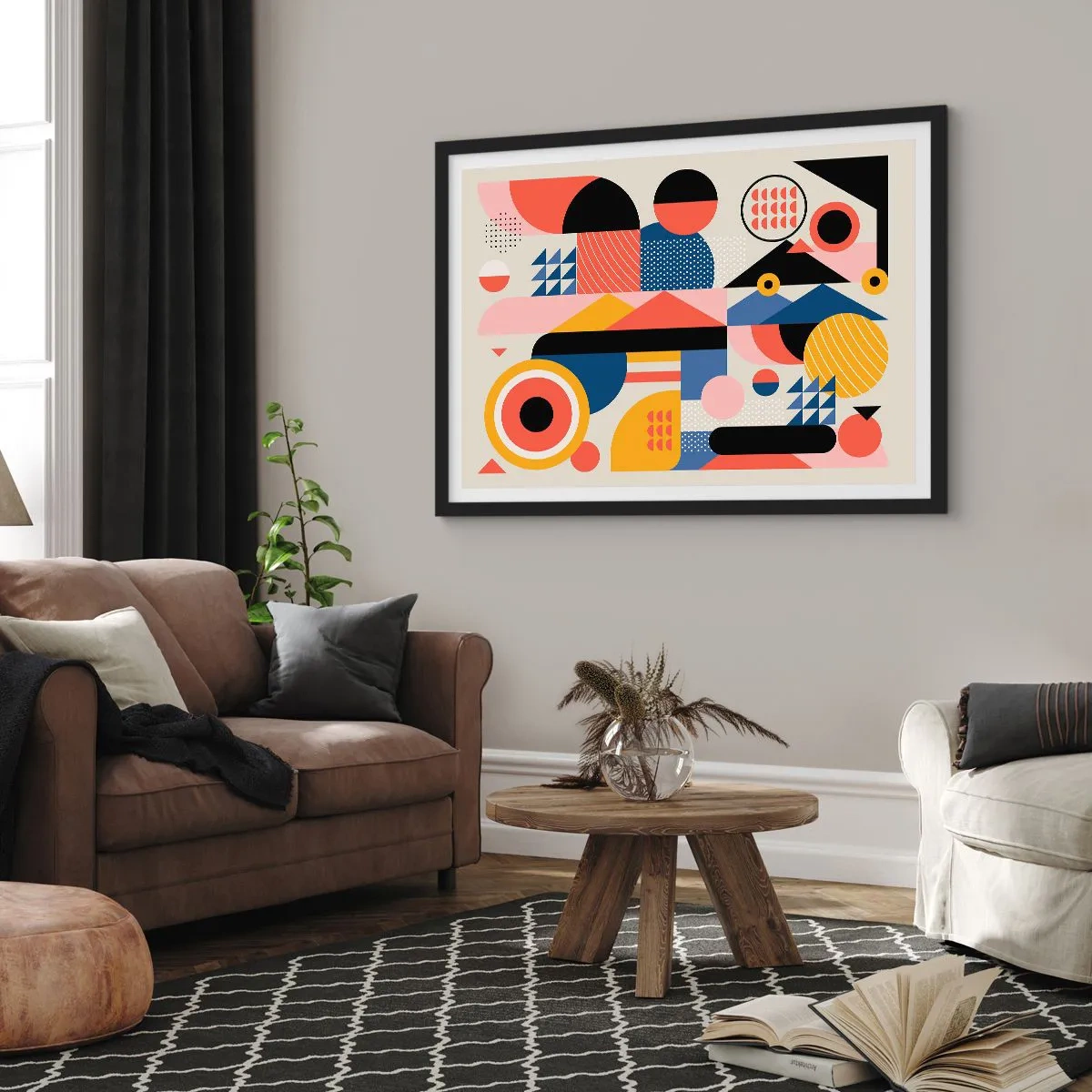 Poster in black frame - Composition: Have Fun - 91x61 cm