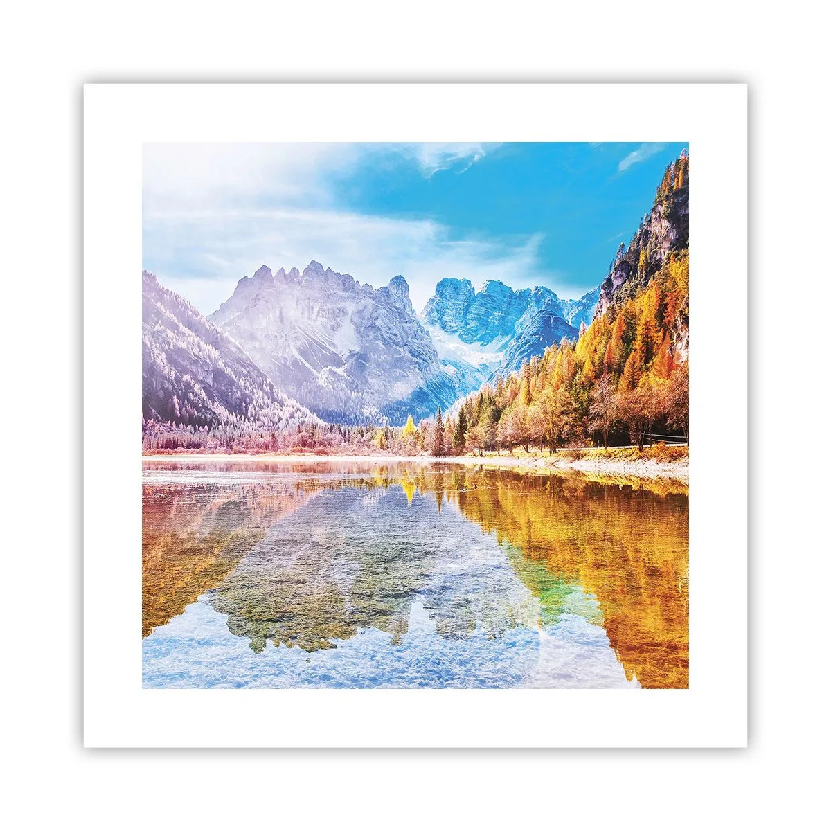 Poster - It's Autumn in the Mountains - 40x40 cm